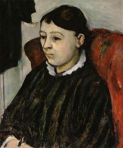 Madame Cézanne dans une robe à rayures
