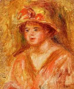 Bust of a Young Girl in a Straw Hat