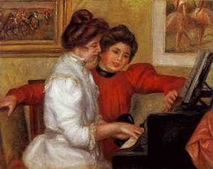  年轻 女孩 在  的  钢琴