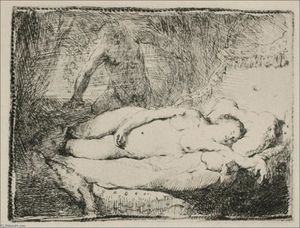 A Woman Lying on a Bed