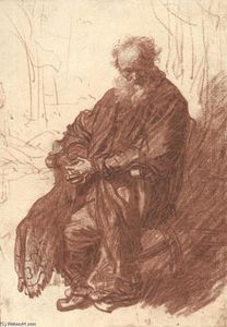 Old Man Seated in an Armchair, Full-length