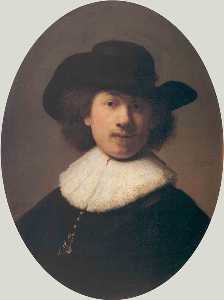 Self Portrait with a Wide-Brimmed Hat