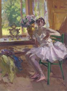 A ballerina at her toilette