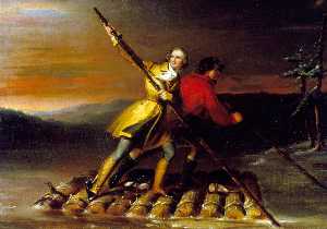GEORGE WASHINGTON AND CHRISTOPHER GIST ON THE ALLEGHENY RIVER