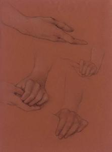 Study of hands for the portrait of Amy Gaskell