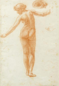 Study Of A Female Nude For 'the Queen Of Sheba's Visit To King Solomon'