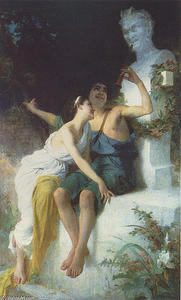 Bacchantie Frolic before a Herm of a Satyr