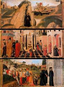 Three scenes from the Life of St. Benedict