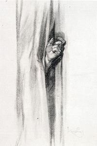Study illustration for''The Raven''by A. Poe