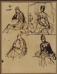 Four sketches for the portrait of a lady