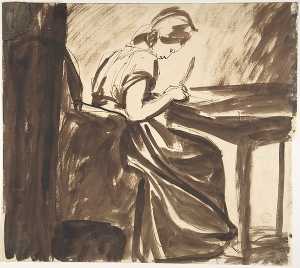 Lady Seated at a Table