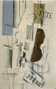 Violin and Newspaper (Musical Forms)