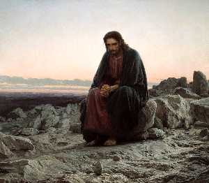 jésus christ dans le désert