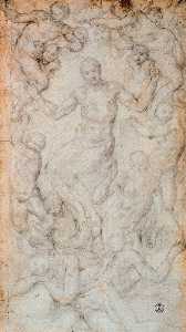 Compositional study for Christ the Judge with the Creation of Eve