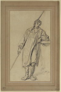 Young man in a smock