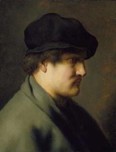 Young Man Wearing a Beret