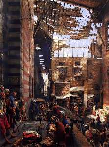 Ein Blick auf die Straße und Morque Of Ghorreyah Kairo bekannt