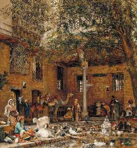 Study for `The Courtyard of the Coptic Patriarch's House in Cairo'