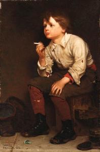 Shoeshine Boy Smoking
