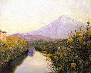 Fuji from the Canal, Iwabuchi