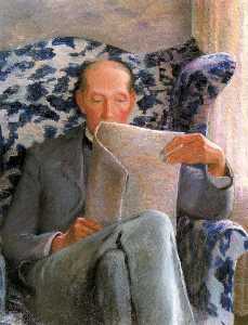 Thomas Sergeant Perry Reading a Newspaper