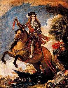 Carlos II on horseback