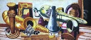 Large Still Life with Musical Instruments