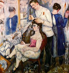 Prostitute at the hairdresser