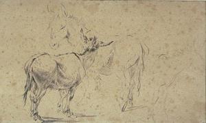 Two studies of donkeys and indication of a third