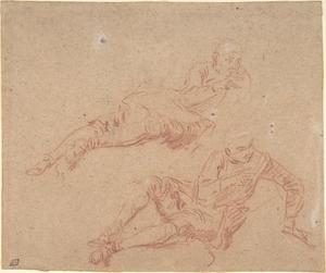Two Studies of Reclining Youth