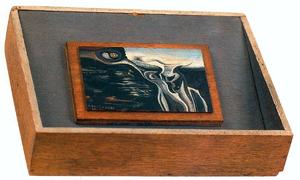 Cigar box with cosmic landscape