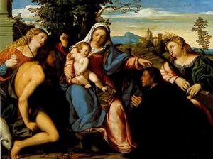 La Virgen y el Niño con santos y donante
