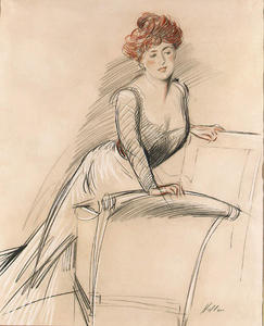 An elegant lady in an Interior