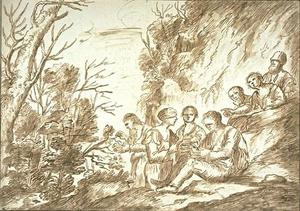 Landscape with a group of characters