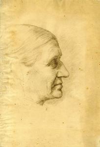 Profile of an elderly woman
