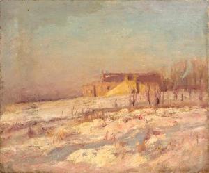Winter Scene (Barn in the Background)