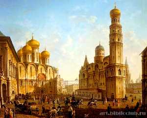 大教堂 广场  在  的  莫斯科  克里姆林宫