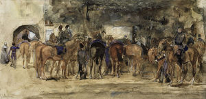Cavalry Resting on a Square