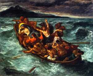 christ sur au  mer  de  Galilée