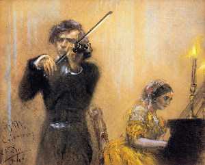 Clara Schumann et Josep Joachim in Concert