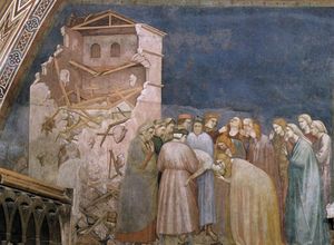 la morte di il ragazzo a sessa ( Transetto settentrionale , bassa chiesa , san francesco , Assisi )
