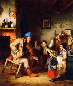 Fiddler und Boy Doing Jig