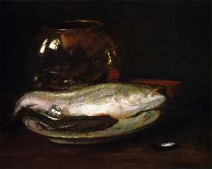 Fish Still Life (also known as Still LIfe - Fish and Big Bowl, Still LIfe - Striped Bass)