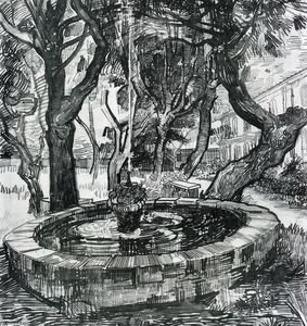 Fontaine dans le jardin de Saint-Paul Hopital