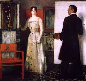 Franz and Mary Stock in the Studio