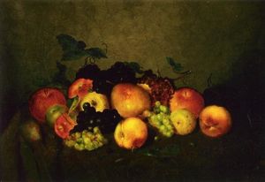  水果 : Apples , 葡萄 , 桃子 和梨