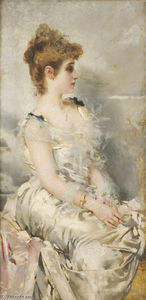 Giovane donna ( auch als portrait de jeune femme bekannt )