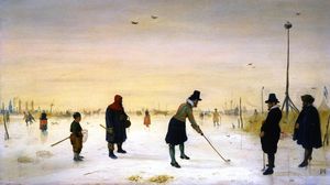Golf Players on the Ice