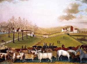 An Indian Summer View of the Farm & Stock of James C. Cornell