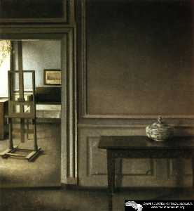 Interior with Easel, and Punch Bowl, Strandgade 30
